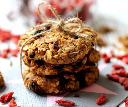 Ovesné sušenky s goji a čokoládou